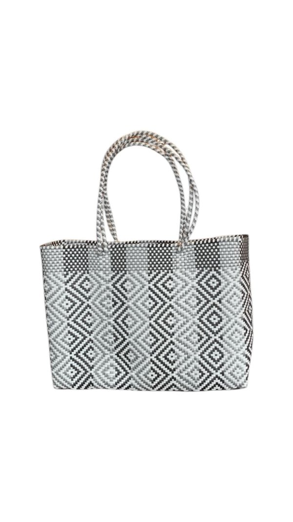 Bolsa rombos negro con blanco