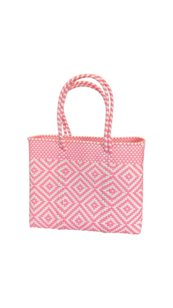 Bolsa rombos rosas