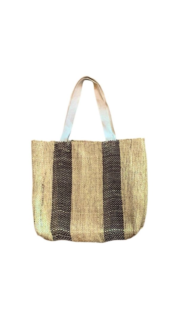 Bolsa morral crema con negro