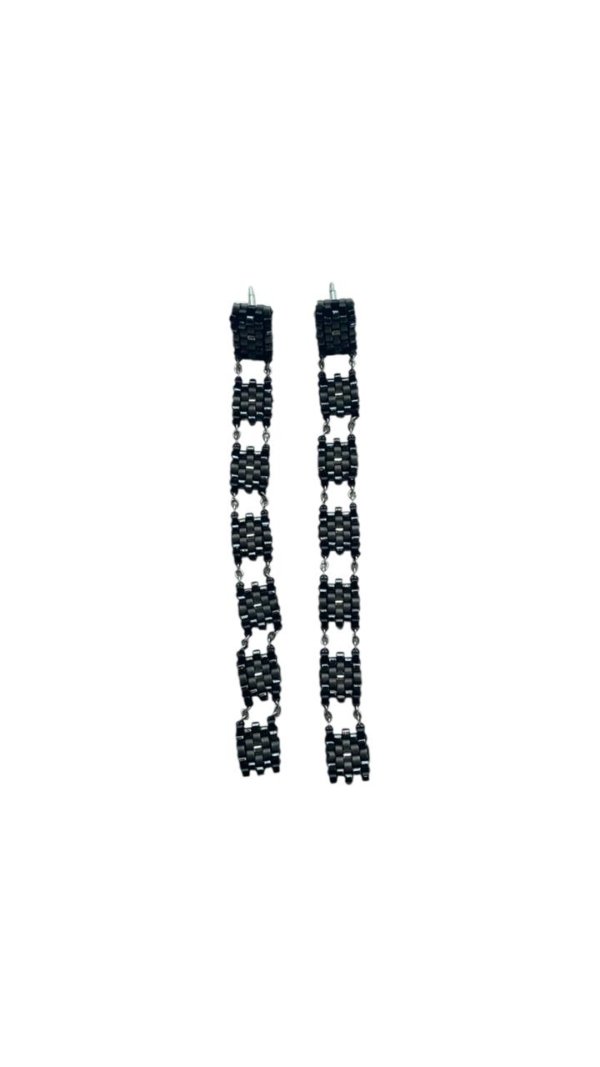 Aretes rombo dorado y rosa