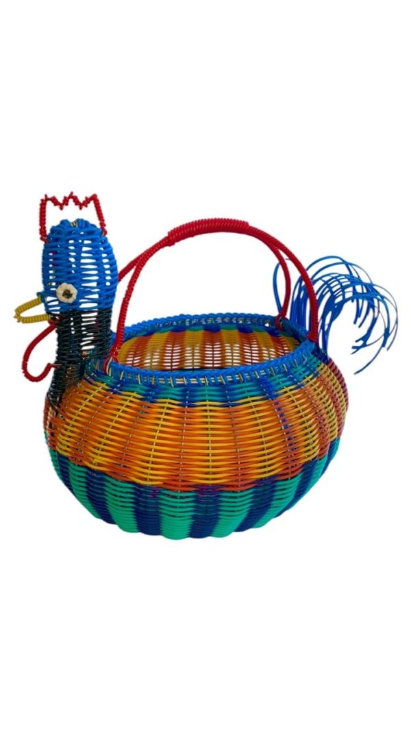 Canasta gallo multicolor