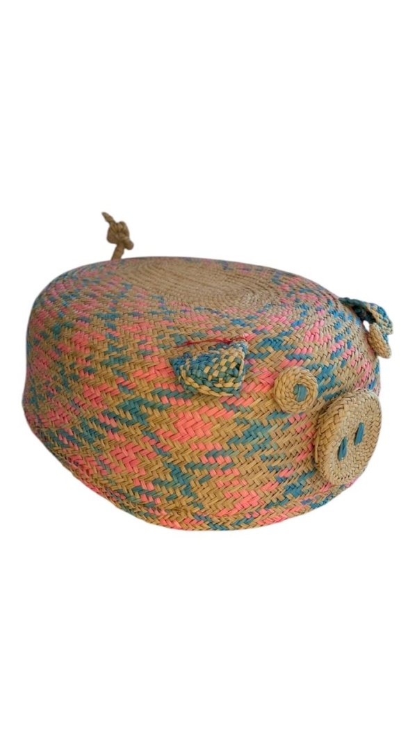 Tortillero de cochinito toques rosas