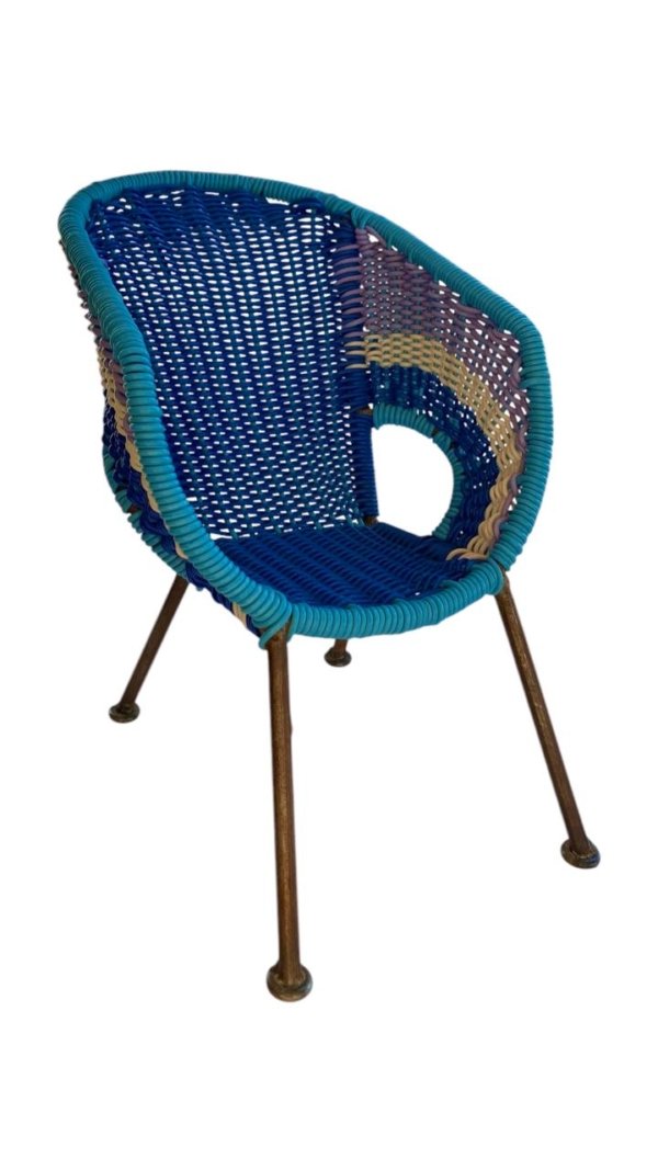 SIllas con toques azules