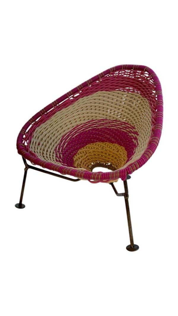 SIlla grande rojo circular