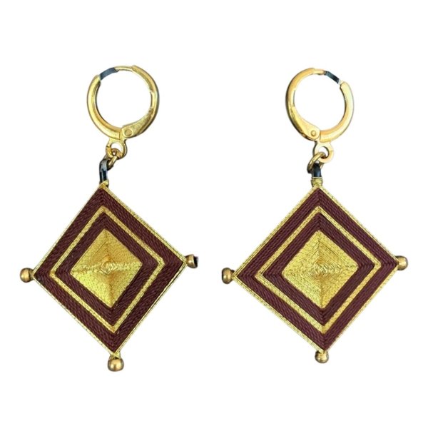 Aretes “Raíz dorada”