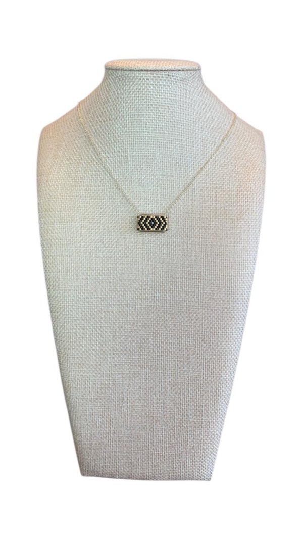Collar eco dorado y negro