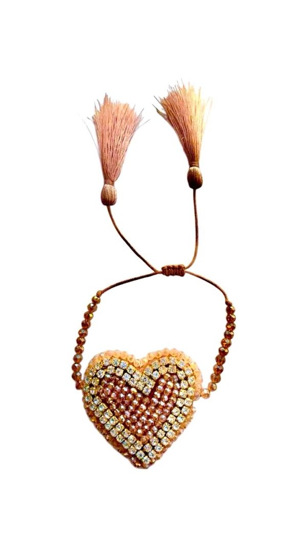 Pulsera corazón dorado