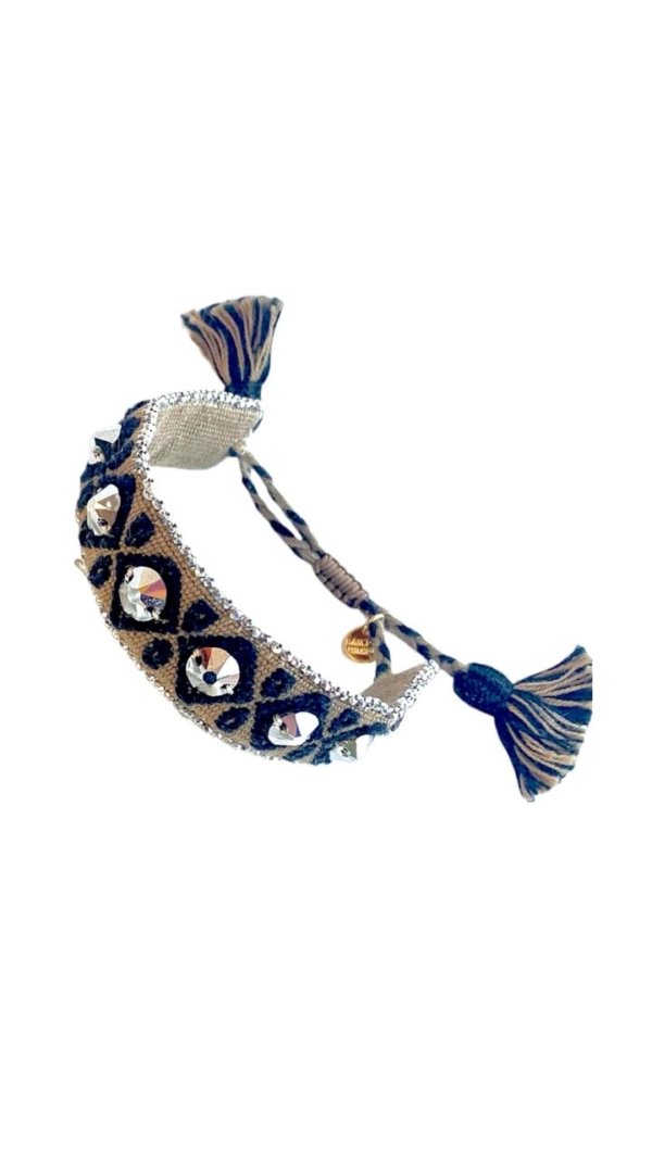 Brazalete azul con espejos