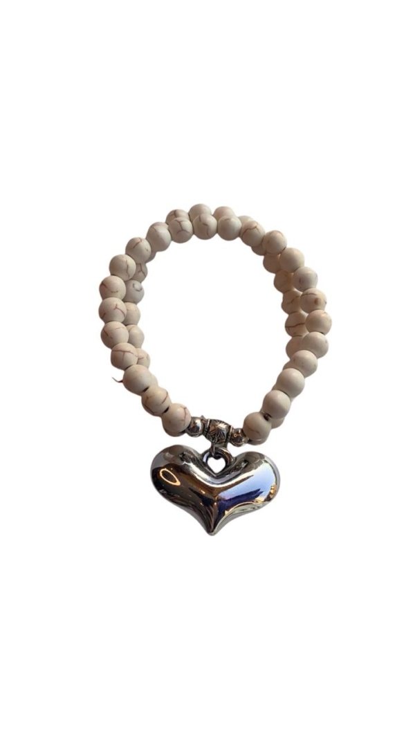 Pulsera corazón claro