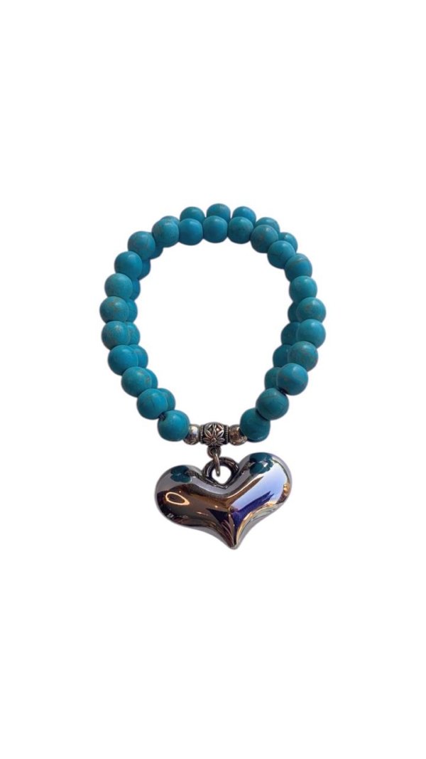 Pulsera “Corazón turquesa”