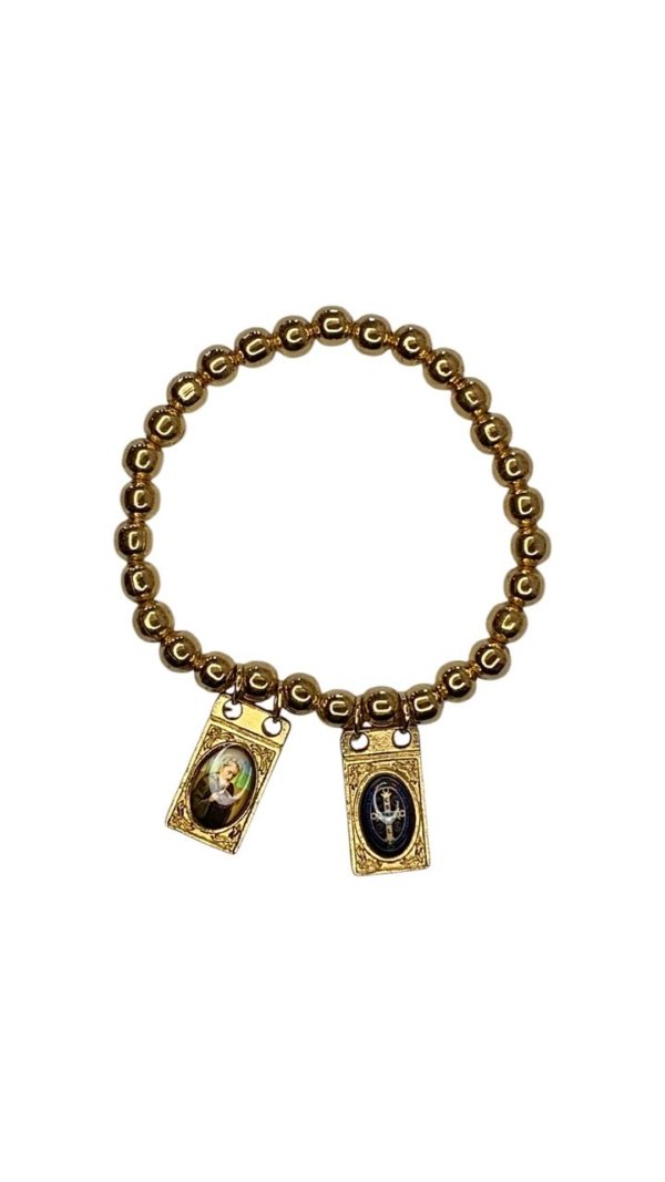 Pulsera relicario dorado