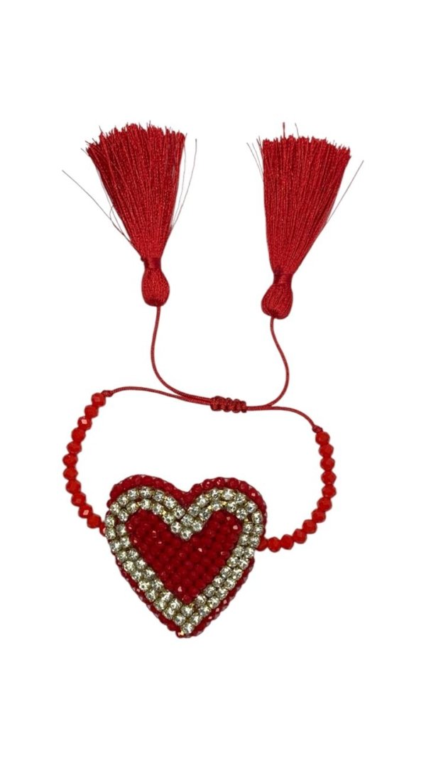 Pulsera “Corazón con brillo”