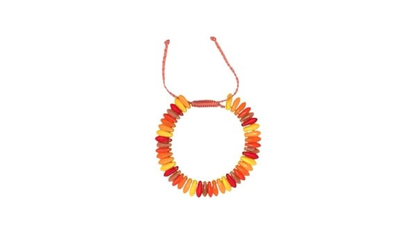 Pulsera fuego con cuentas en forma de pétalo