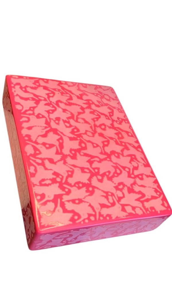Caja color rosa con rosa palo con 6 separadores