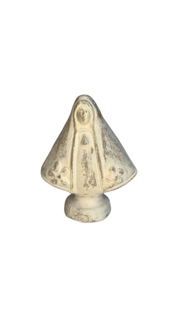 Figura de virgen color beige con caf? chica