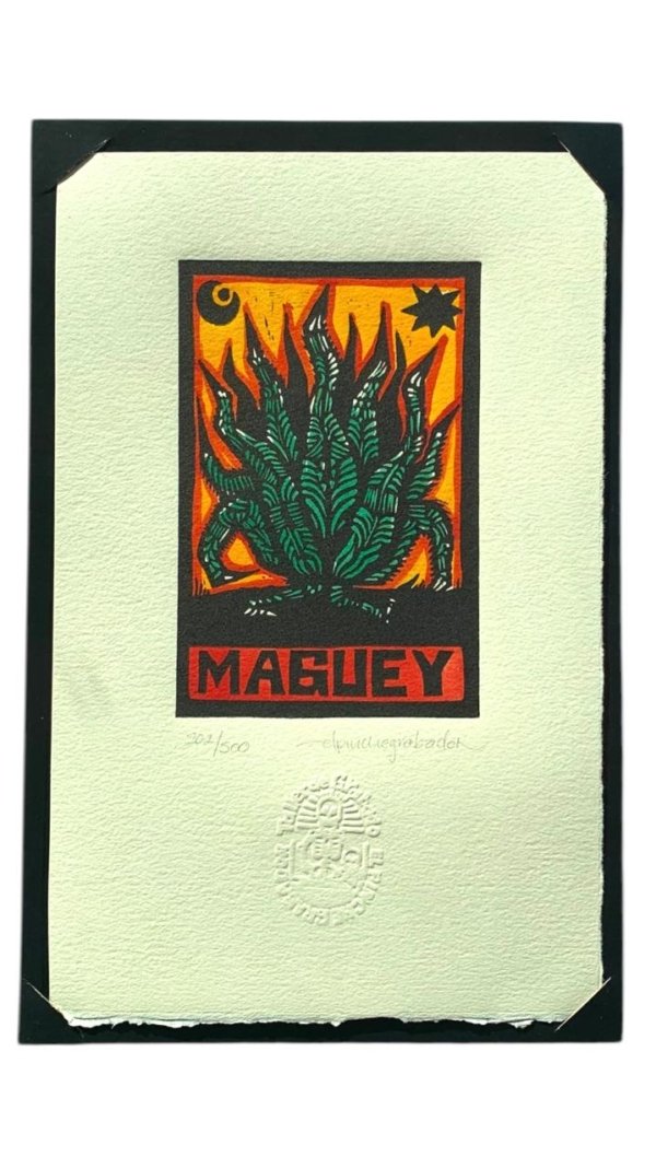 Cuadro decorativo con dibujo de maguey