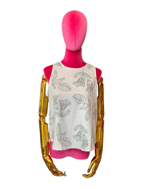 Blusa sin mangas con estampado floral