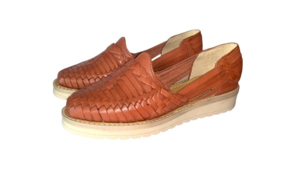 Huaraches clásicos caramelo