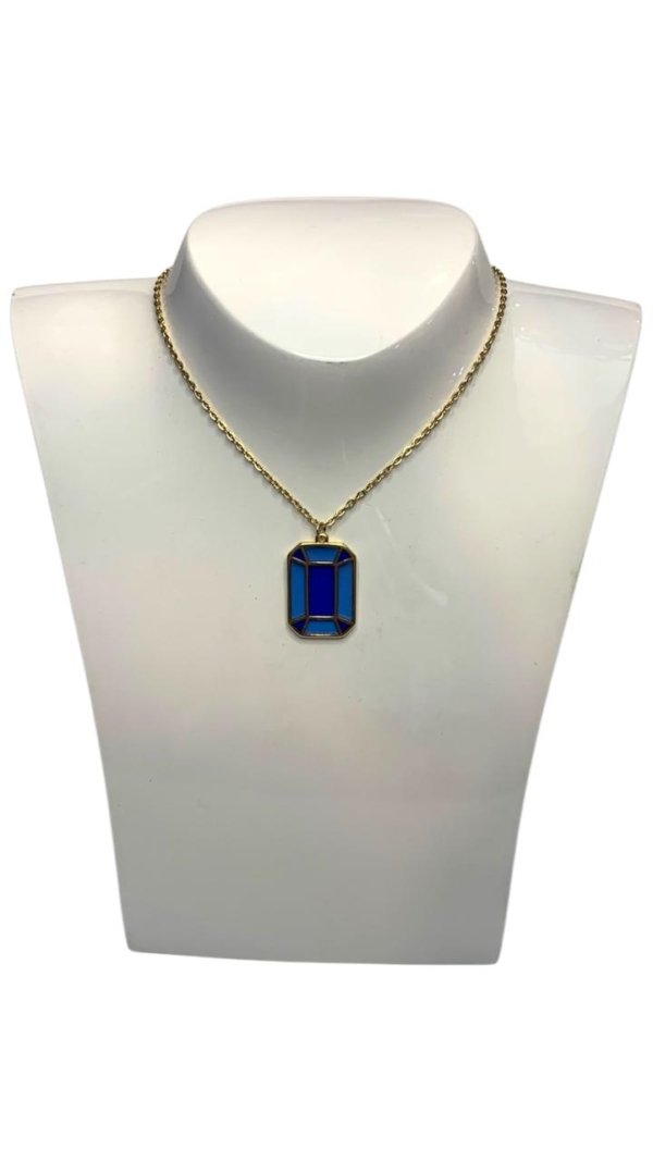 Collar Daniel Espinosa — Esmeralda azul en corte imperial