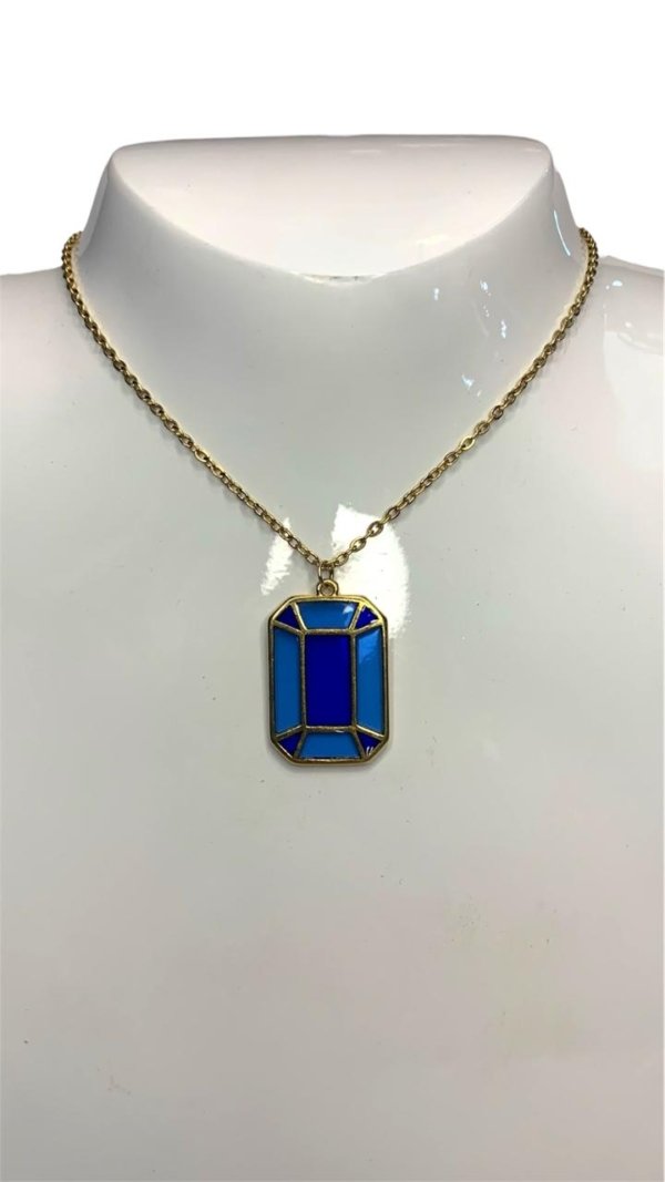Collar Daniel Espinosa — Esmeralda azul en corte imperial - Image 2