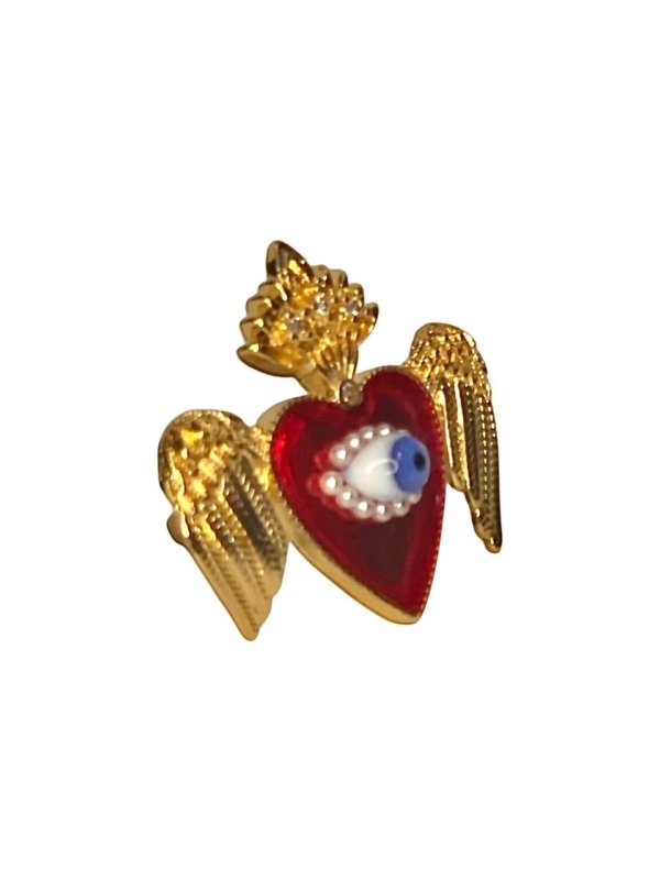Anillo Daniel Espinosa — Corazón alado con ojo protector - Image 2